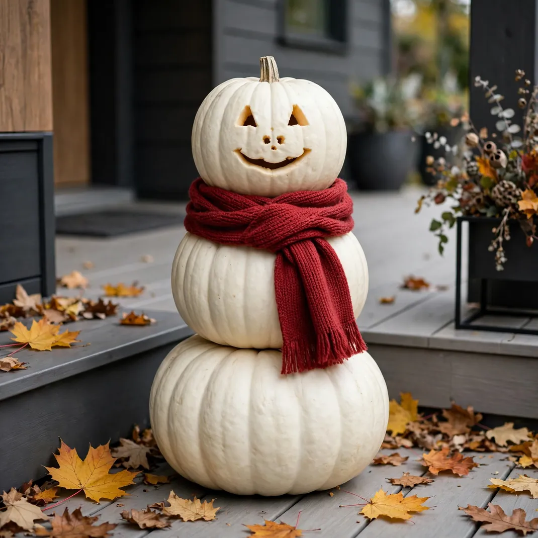 Design 11 Stacked Pumpkin Snowman