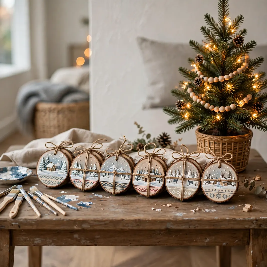 Design 11 Wood Slice Ornaments