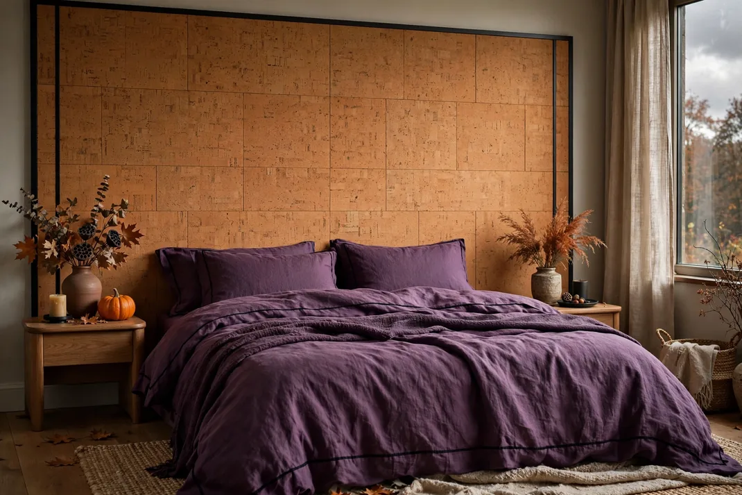 Design 12 Back Mulberry Bedding With Ochre Cork
