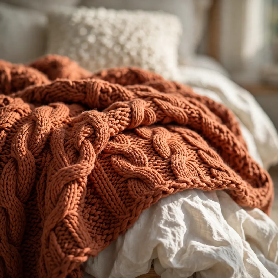 Design 12 Chunky Knit Throw Blanket