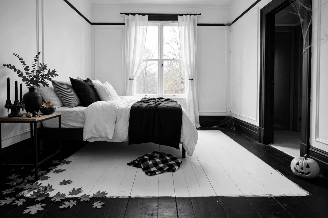 Design 12 Outline White Floorboards With An Ebony Perimeter