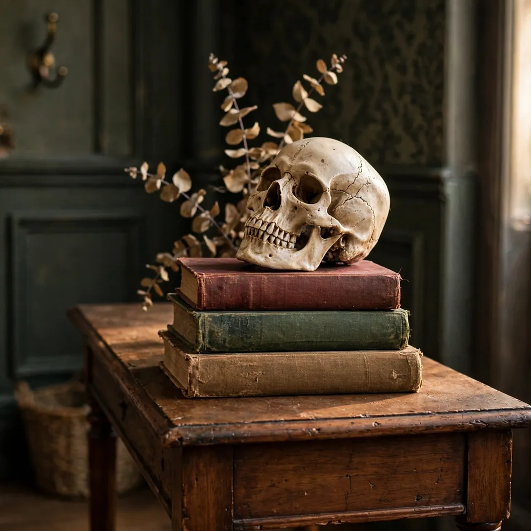 Design 12 Place A Skull On The Book Stack
