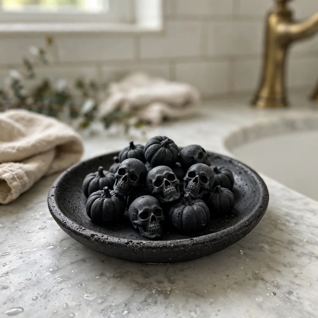 Design 12 Set Out Black Guest Soaps