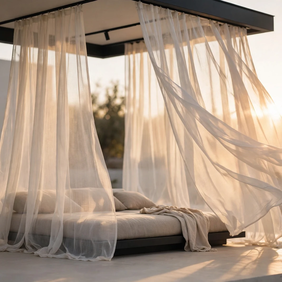Design 12 Sheer Outdoor Curtain Panels