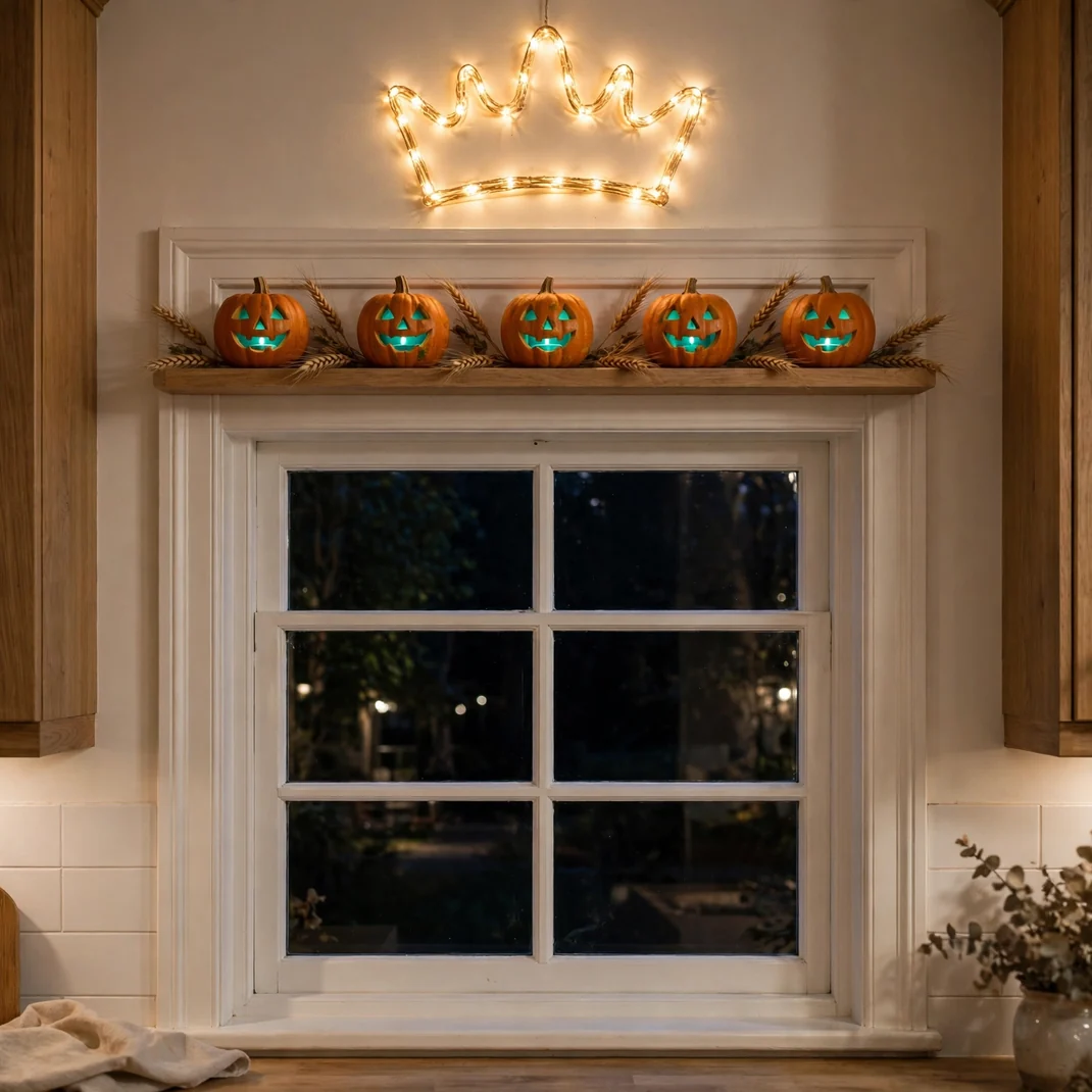 Design 13 Float A Shelf Above The Window For Tiny Jack O Lanterns