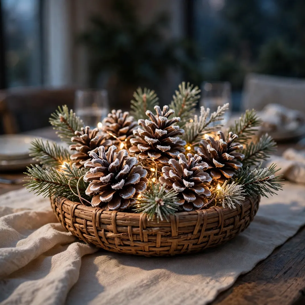 Design 13 Frosted Pinecone Centerpiece