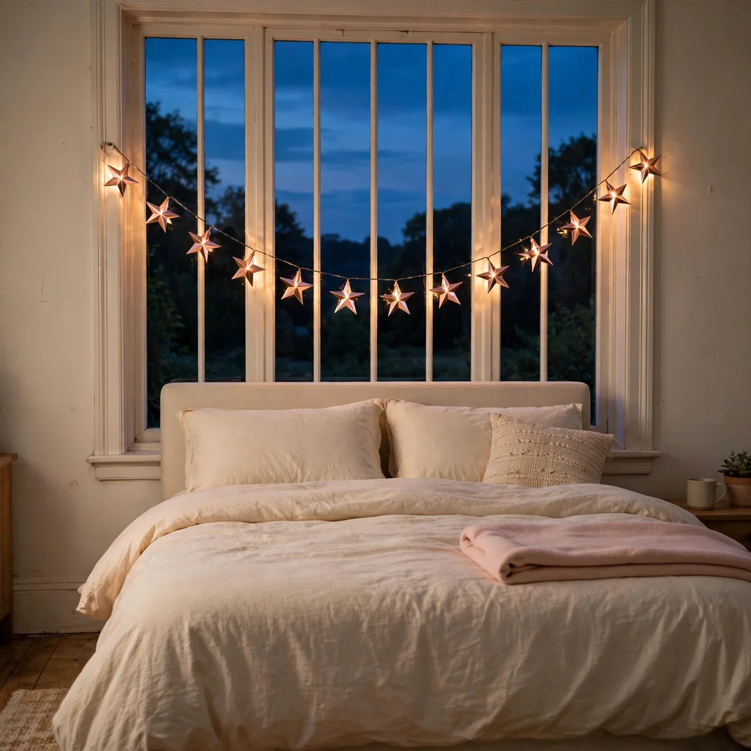 Design 13 Rose Gold Star String Lights
