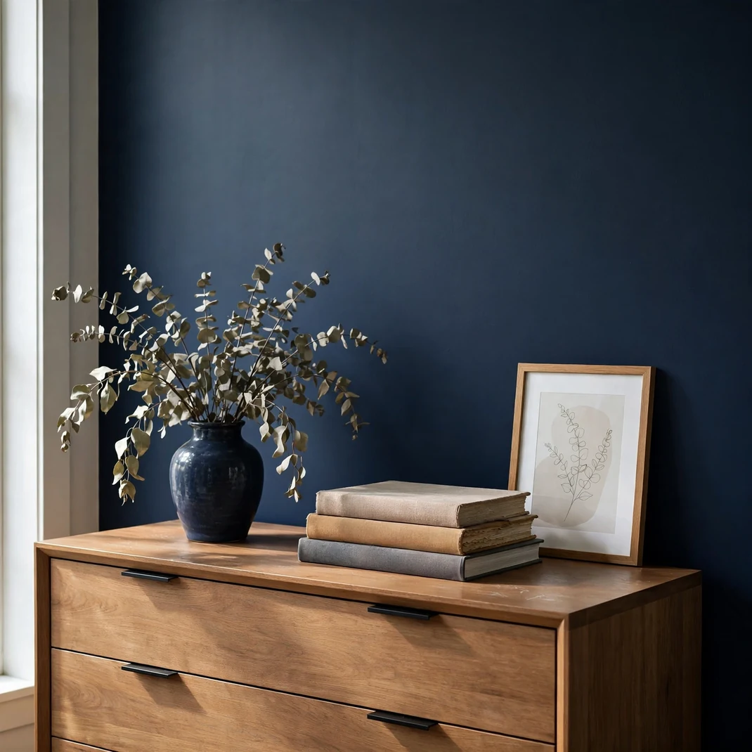 Design 14 Dresser Styled With Navy Decor