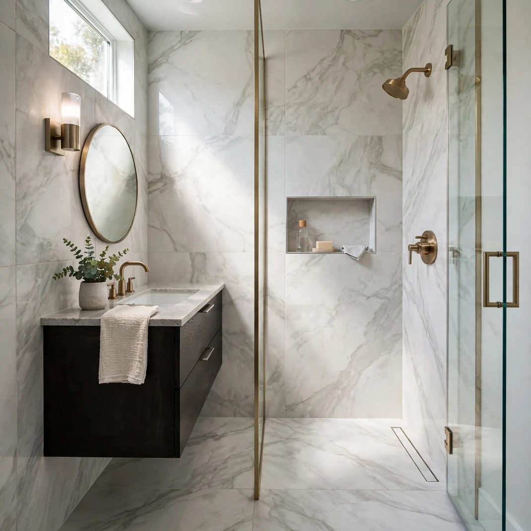 Design 14 Large Format Marble Look Tile
