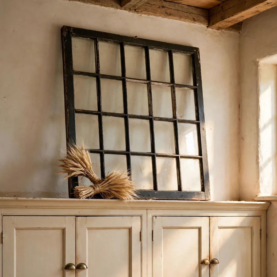 Design 14 Layer A Reclaimed Window With Wheat Sheaves