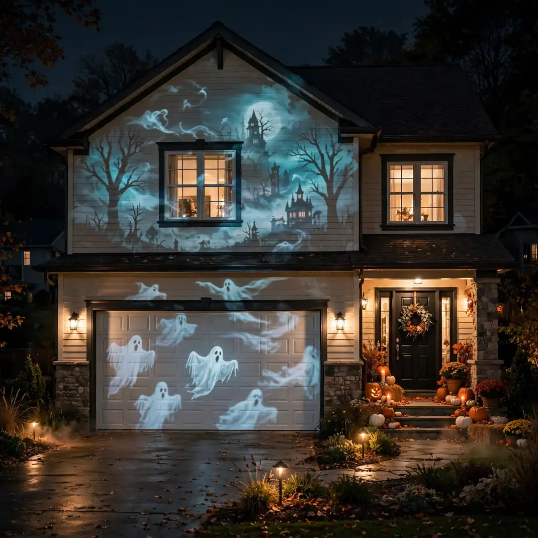 Design 14 Project Ghosts Onto The Garage Door
