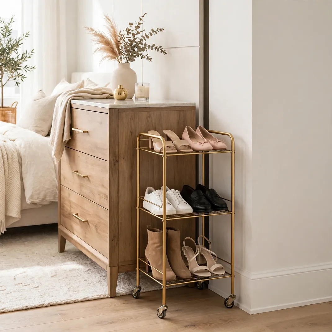 Design 14 Rolling Cart Shoe Station