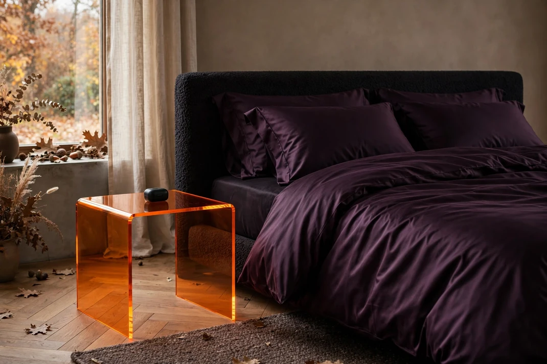 Design 14 Sharpen Black Plum With Tangerine Acrylic