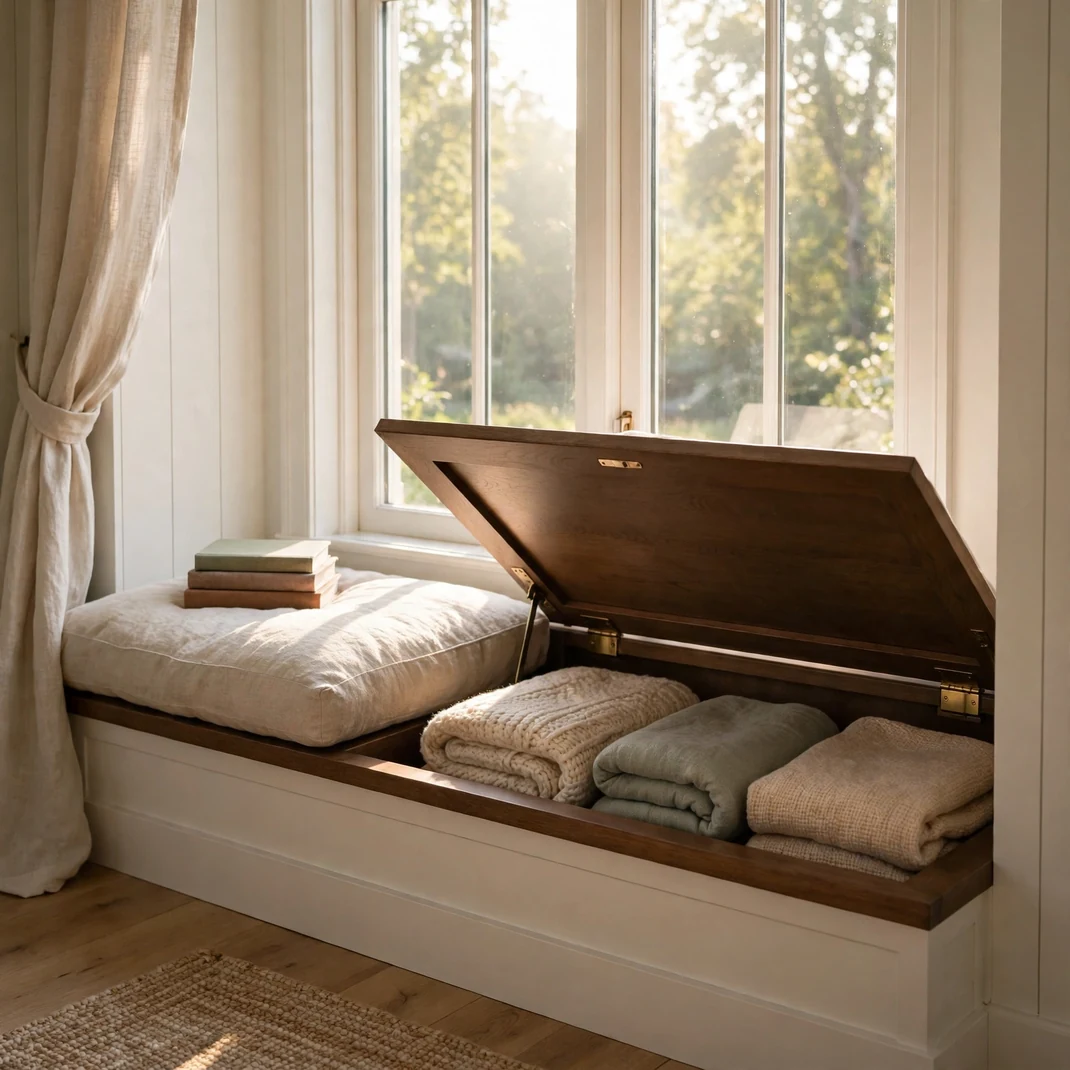 Design 14 Window Bench Storage Inside