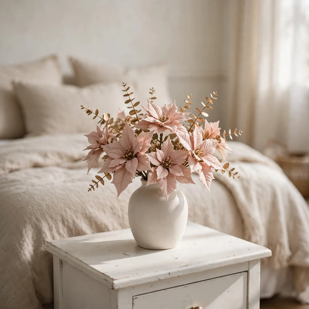 Design 15 Blush Faux Poinsettia