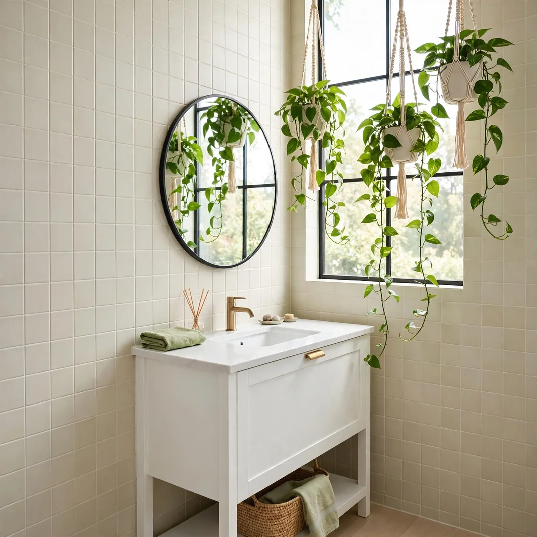 Design 15 Greenery In Hanging Planters