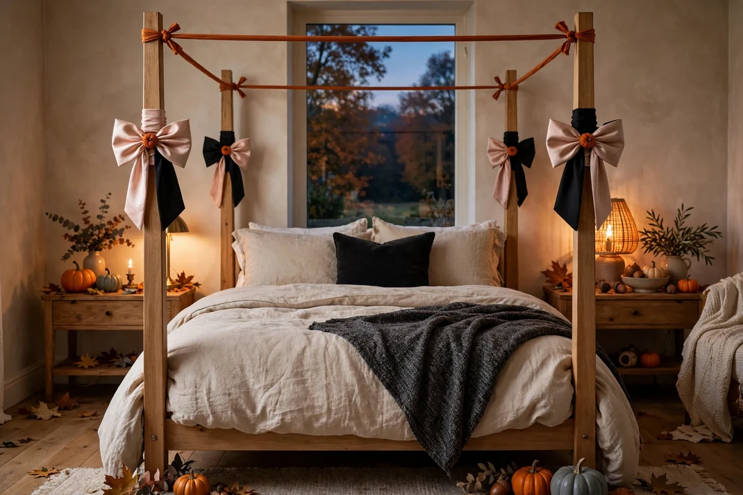 Design 15 Wrap The Bedposts In Reversible Bow Bands