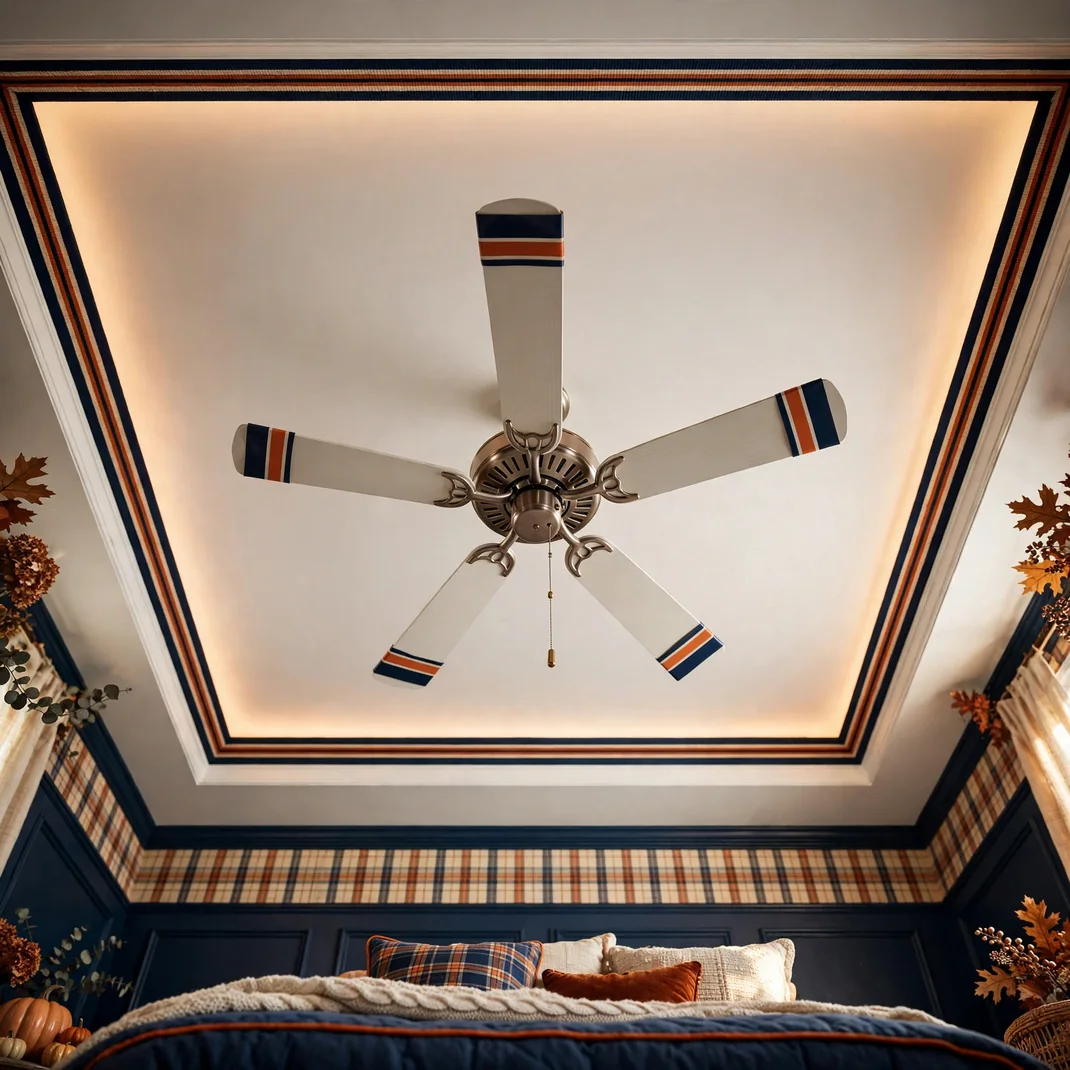 Design 16 Band Ceiling Fan Blades In Varsity Stripes