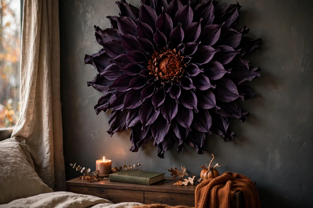 Design 16 Bloom A Crepe Paper Midnight Dahlia