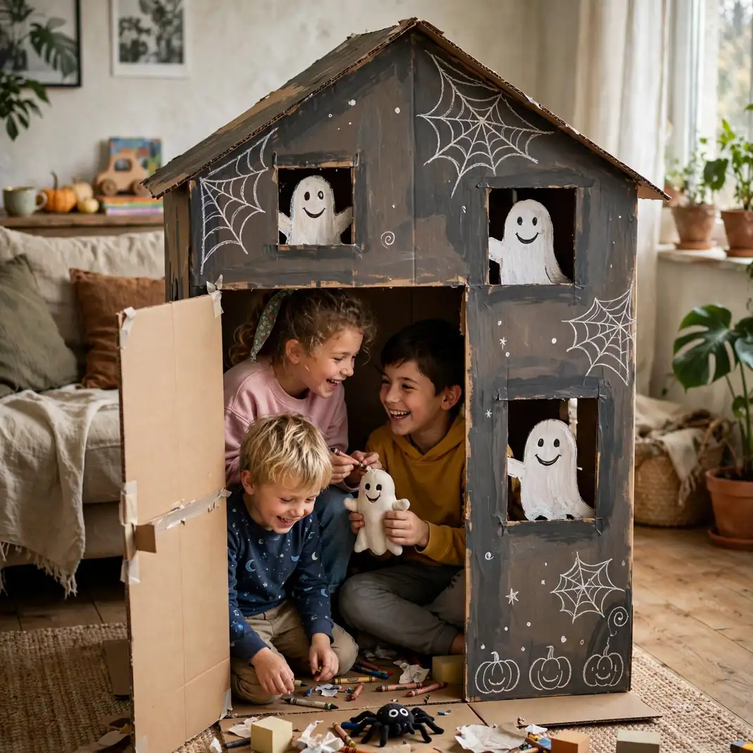 Design 16 Build A Cardboard Haunted House Friendly Version