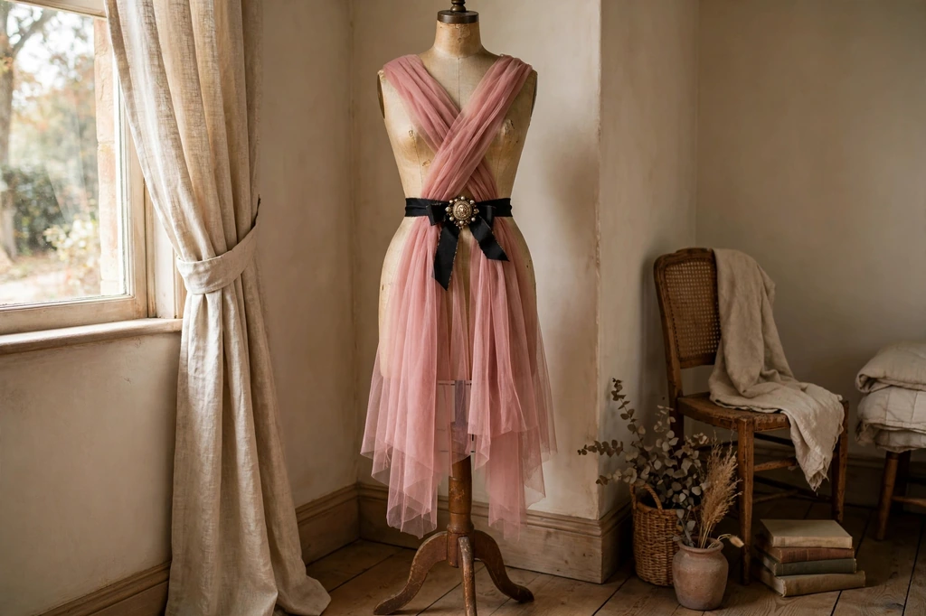 Design 16 Dress A Mannequin In Faded Rose Tulle