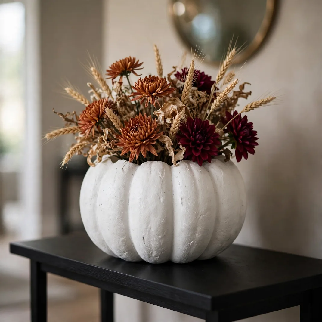 Design 16 Hollowed Pumpkin Flower Vase