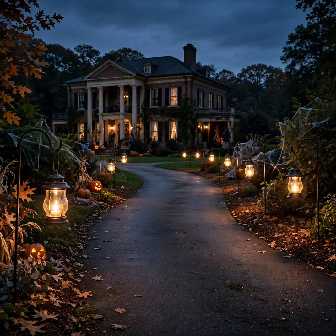 Design 16 Post Solar Lanterns Along The Driveway