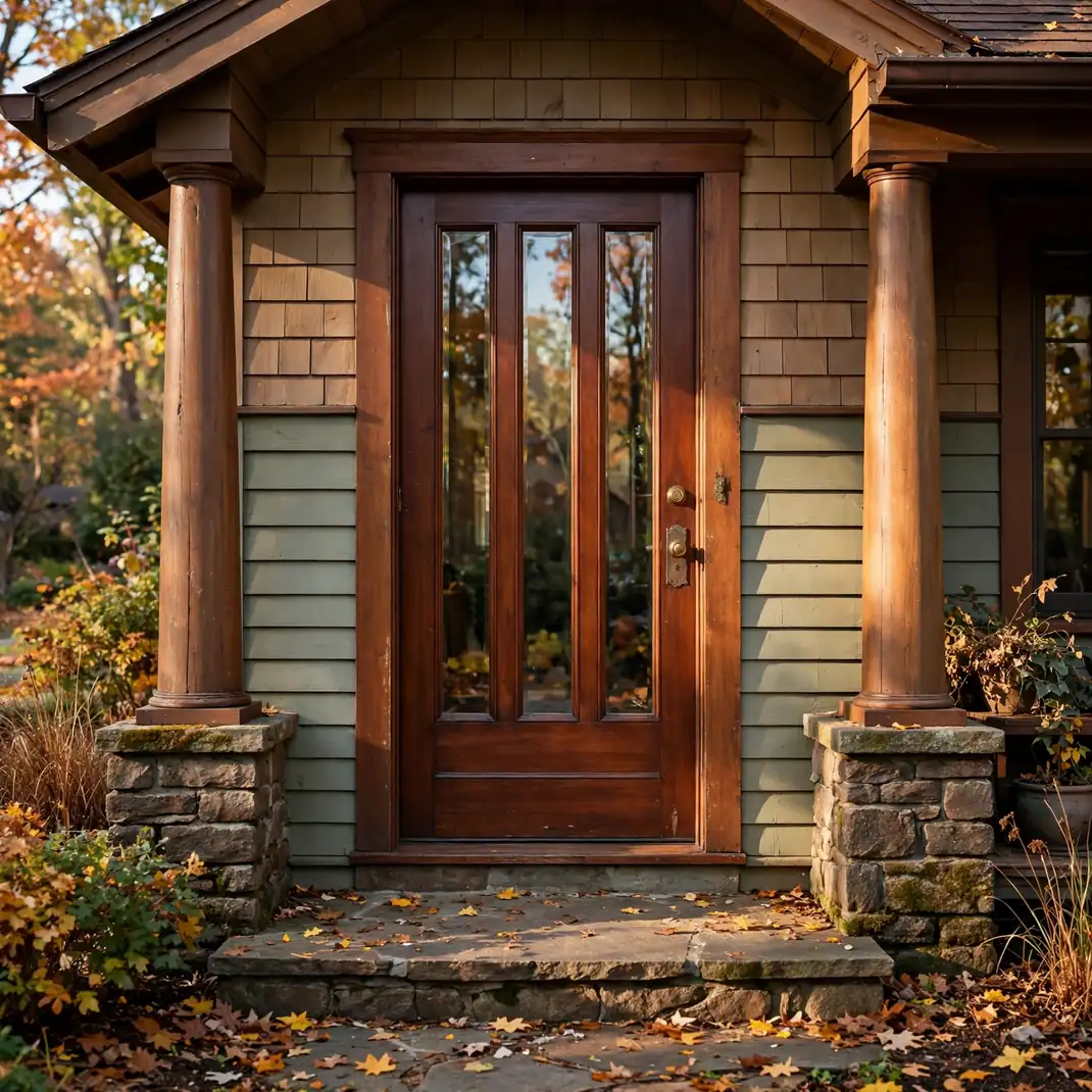 Design 16 Triple Lite Craftsman Entry Door