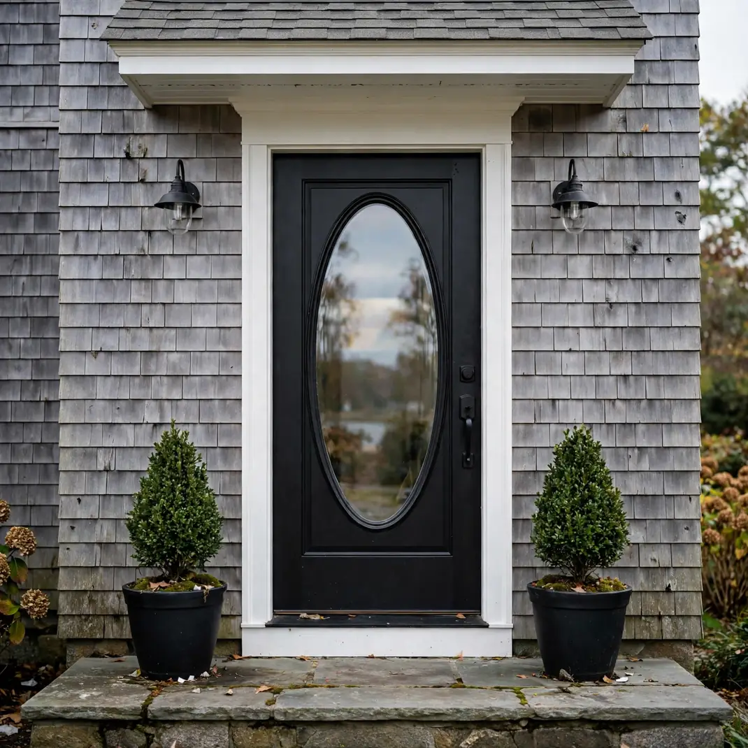 Design 17 Classic Steel Oval Glass Door
