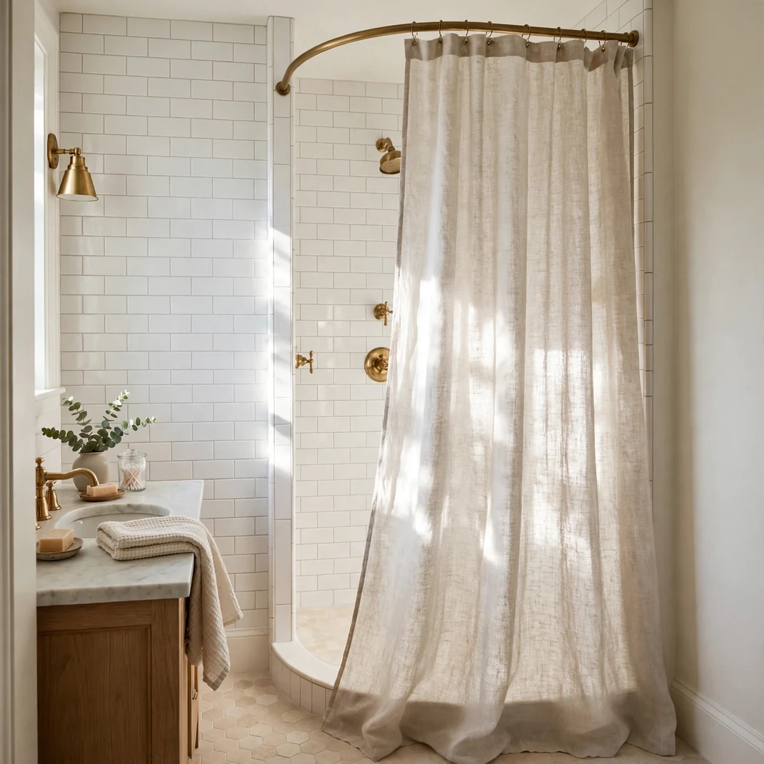 Design 17 Curved Shower Curtain Rod