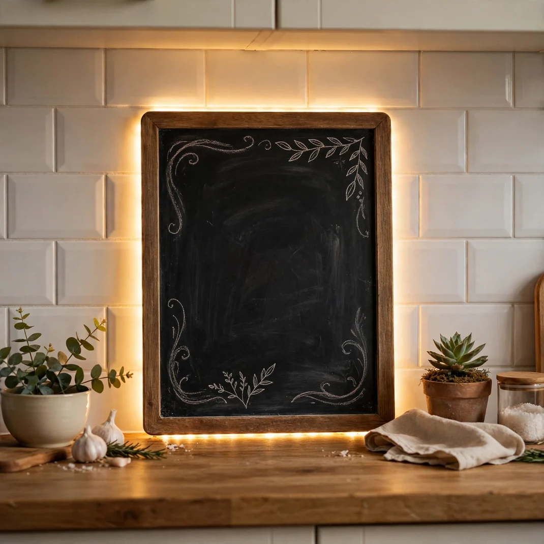 Design 17 Frame A Chalkboard Menu With An Led Strip