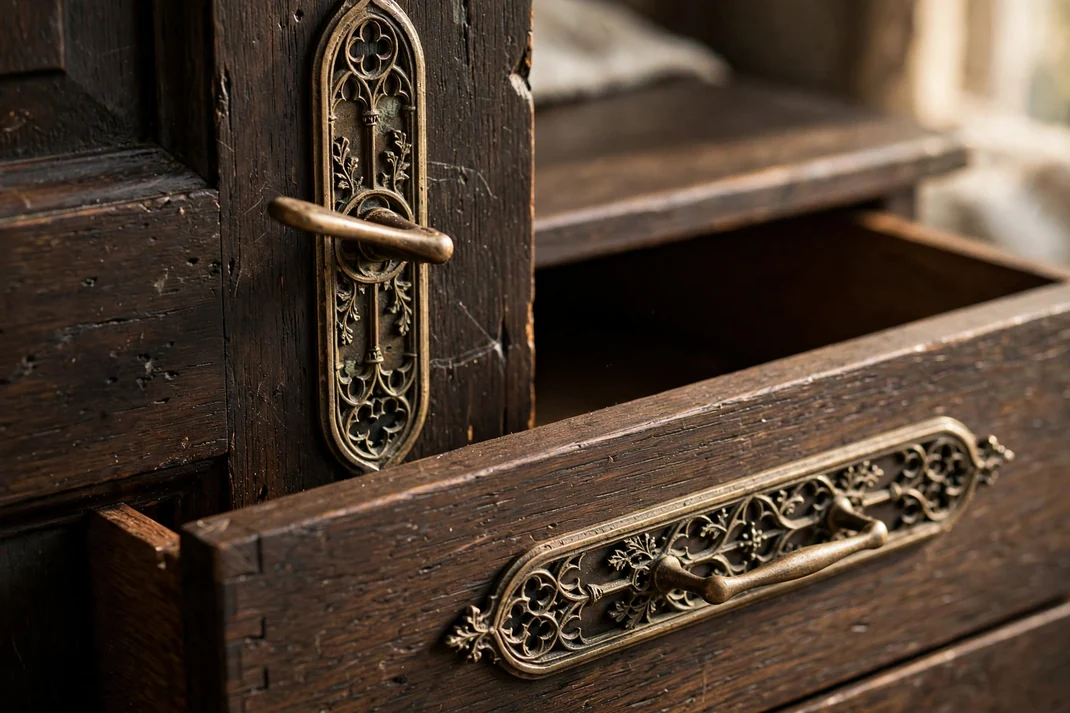 Design 17 Replace Plain Hardware With Long Gothic Escutcheons