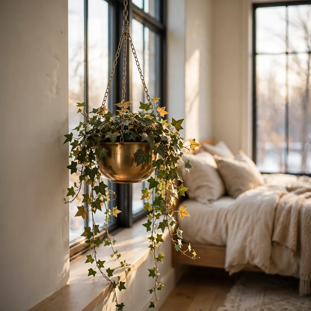 Design 17 Trailing Ivy Brass Planter