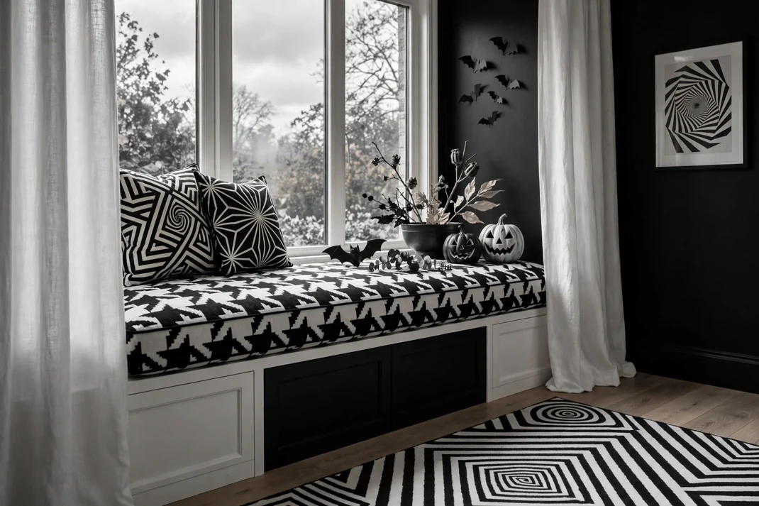 Design 17 Upholster A Window Seat In Oversized Houndstooth