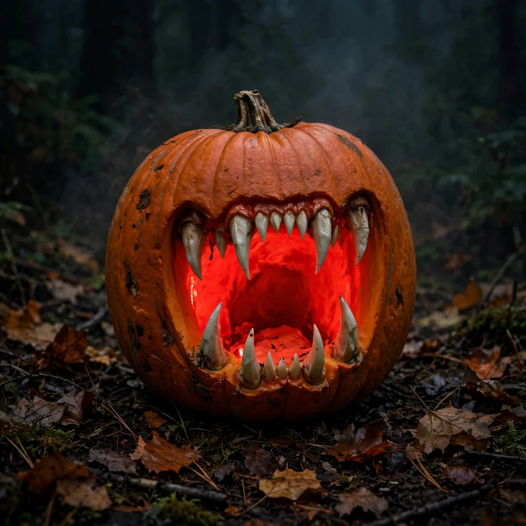 Design 17 Vampire Teeth 3d Pumpkin