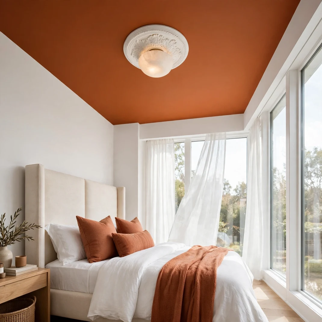Design 17 Warm Orange Painted Ceiling