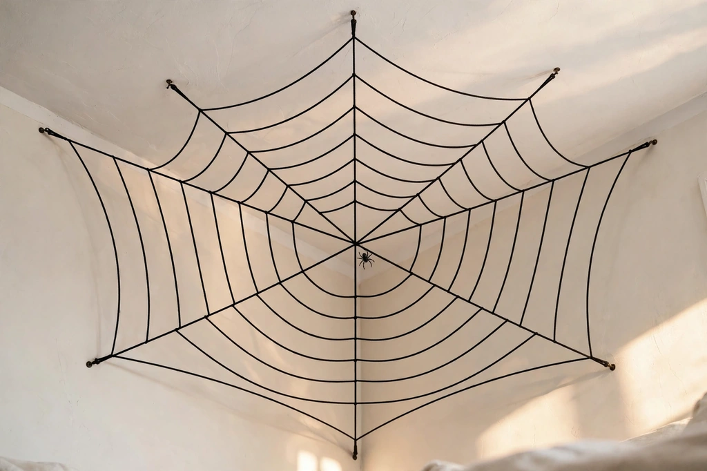 Design 18 Draw A Graphic Spiderweb With Black Cord