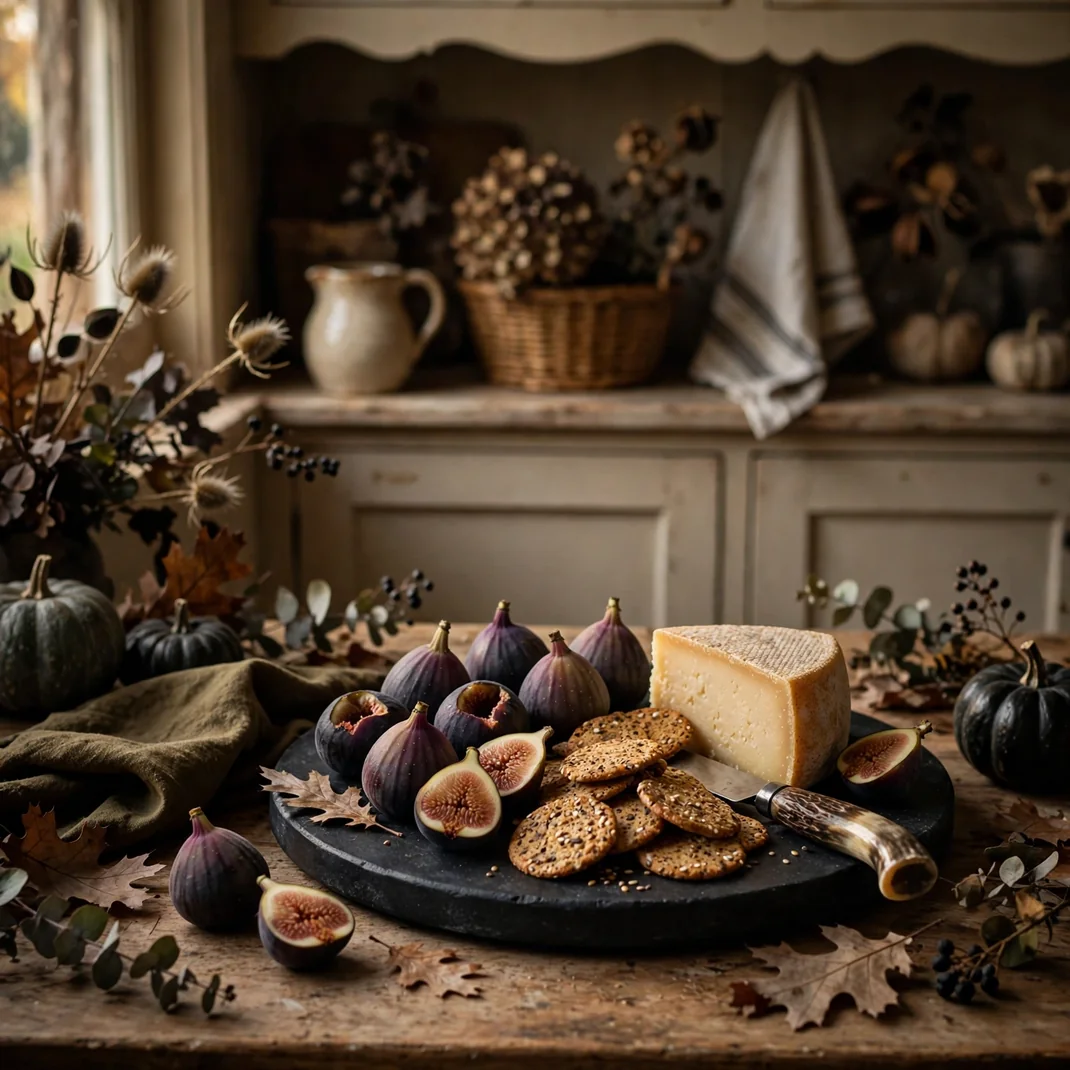 Design 18 Set A Black Stone Cheese And Fig Corner