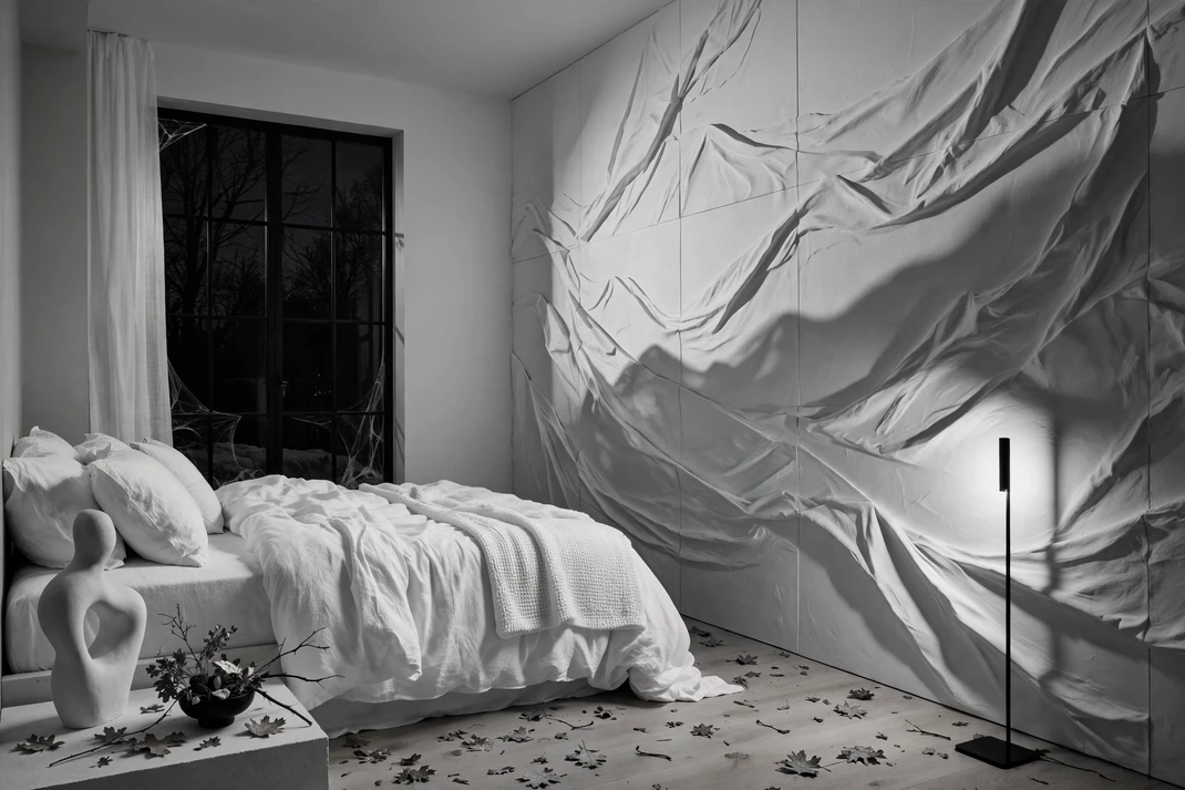 Design 19 Cast Shadows Across A White Plaster Relief Wall