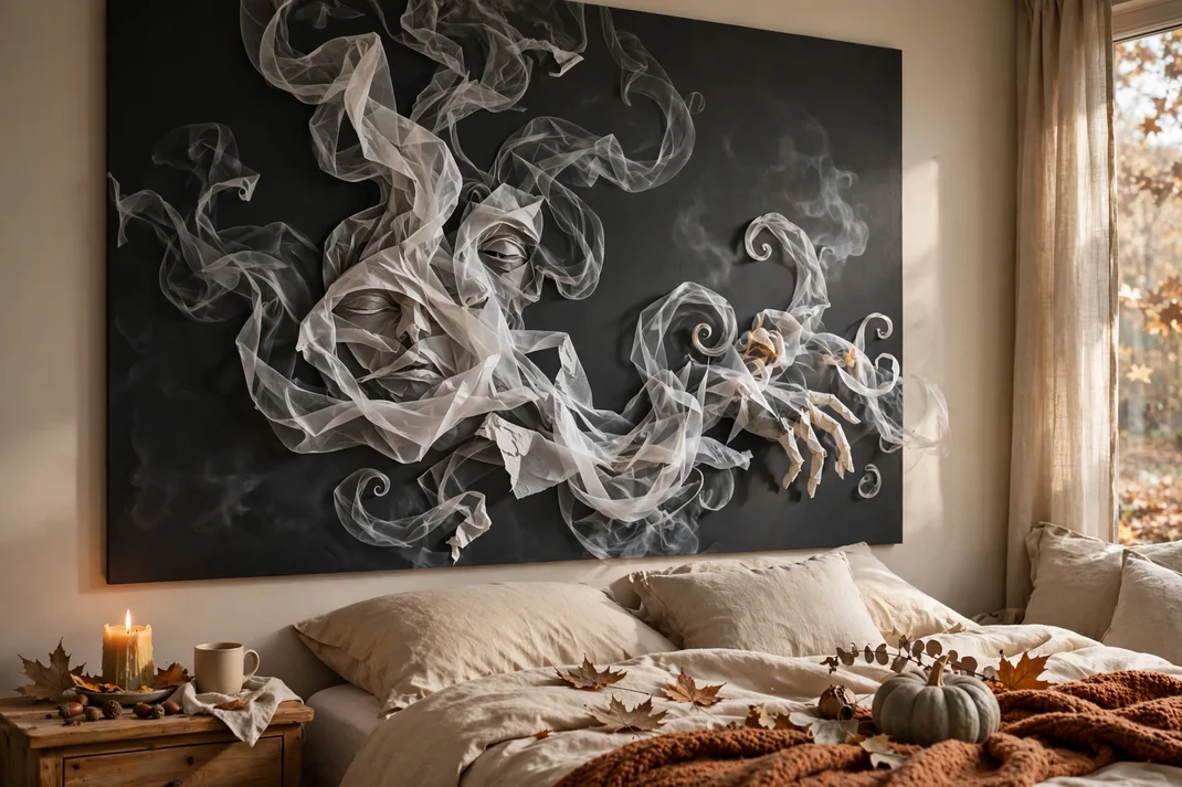 Design 19 Curl A Ghostly Paper Smoke Mural