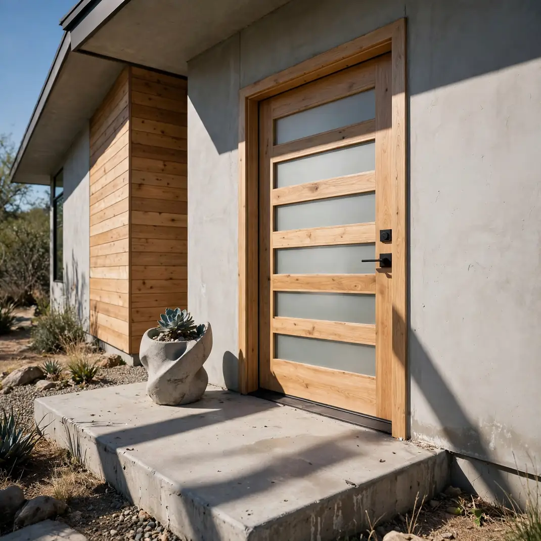 Design 19 Frosted Horizontal Stripe Door