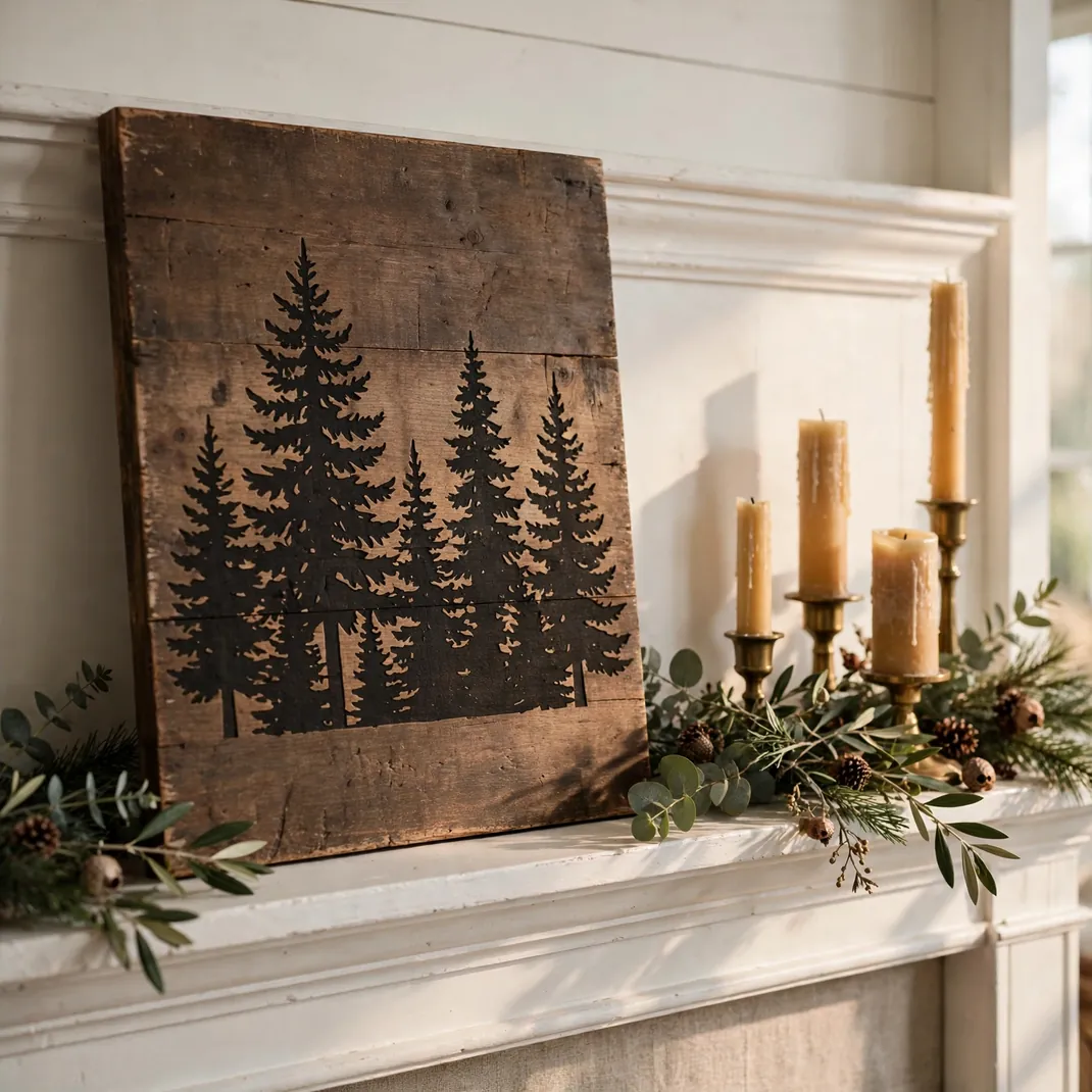 Design 19 Stenciled Wooden Winter Sign