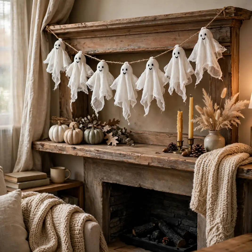 Design 2 Drape A Cheesecloth Ghost Garland