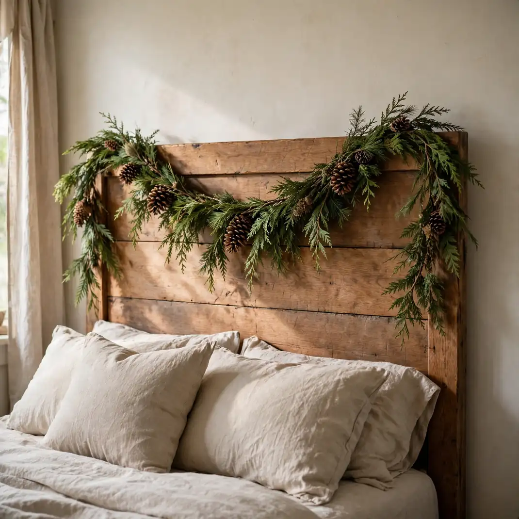 Design 2 Evergreen Garland Headboard
