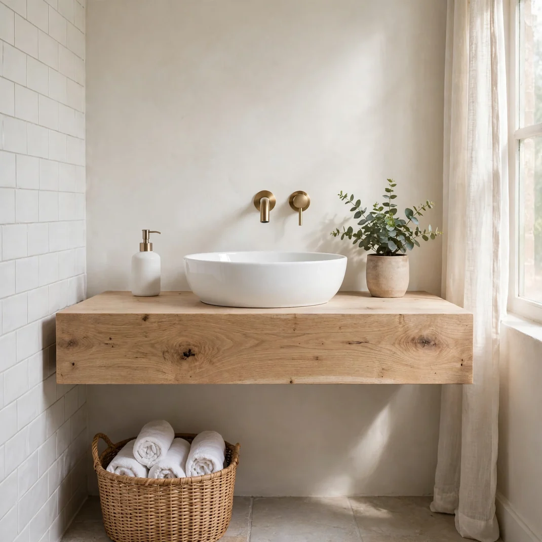 Design 2 Floating Oak Vanity Shelf
