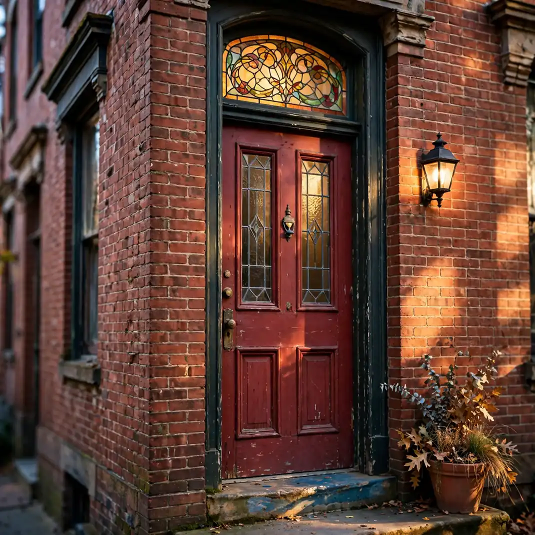 Design 2 Leaded Victorian Glass Entry Door