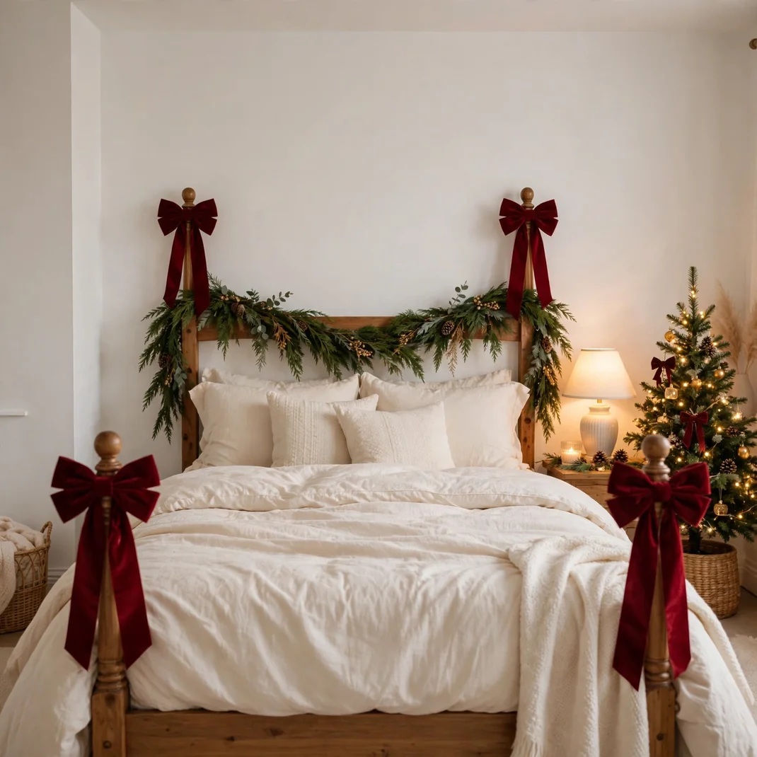 Design 2 Velvet Bow Bedding Tiebacks