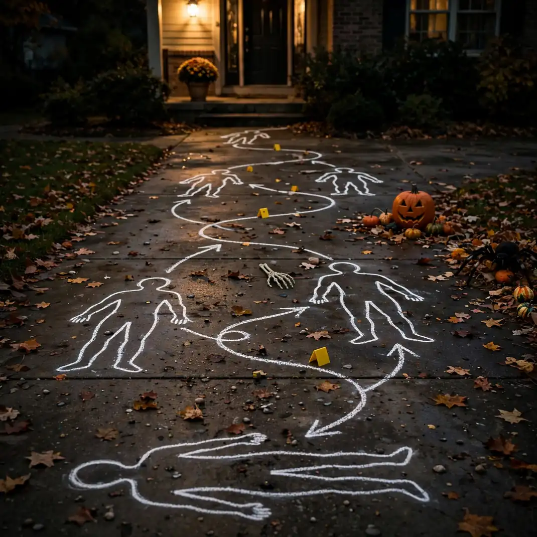 Design 20 Crime Scene Chalk Maze