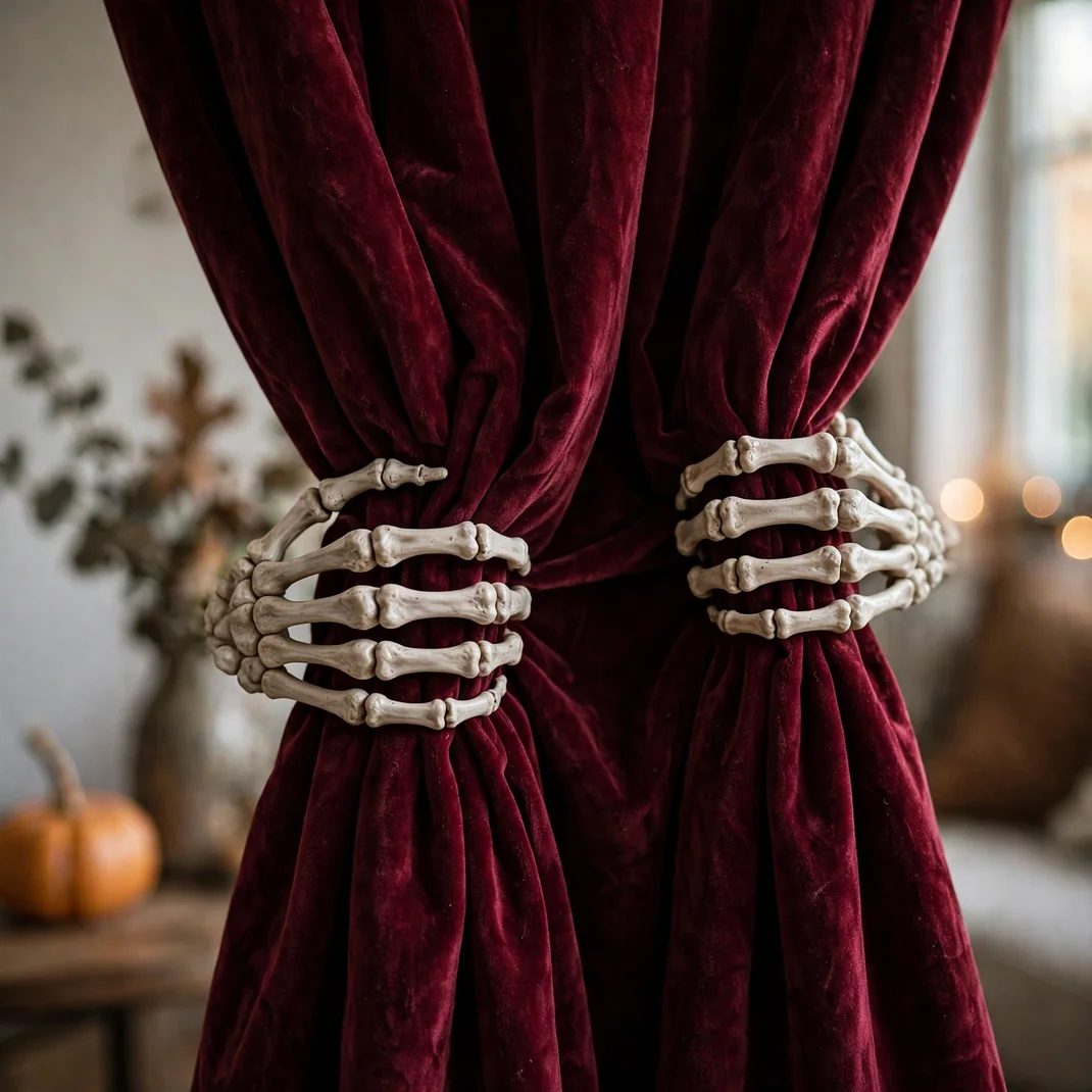 Design 20 Skeleton Hands Curtain Tiebacks