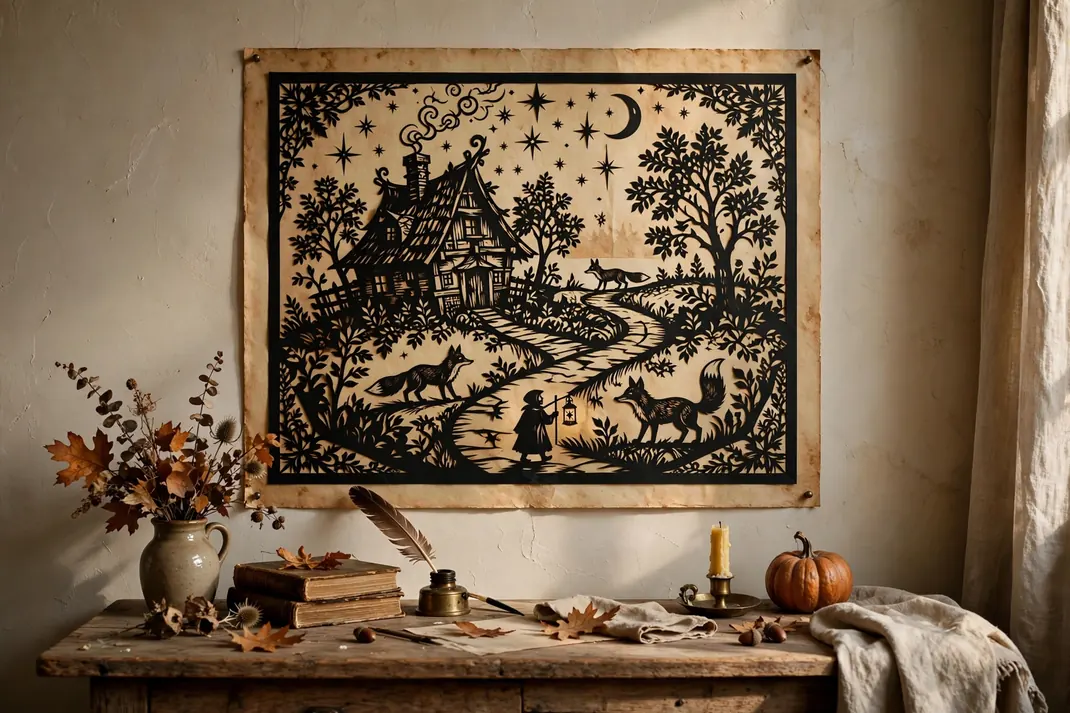 Design 21 Carve A Scherenschnitte Folklore Scene